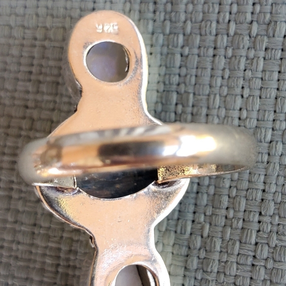 New Kyanite & Rainbow Moonstone 925 Silver Ring. - Picture 10 of 12